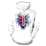 SLYZ Europäische Und Amerikanische Herren Herbst Winter Pullover Herrenmode Bunte 3D Digitaldruck Kapuzenpullover Plus S