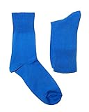 Weri Spezials Damen Socken Gesundheitssocken Diabetiker Socken in modernen uni Farben,mit weichem Gummirand (39-42, Diva blue)