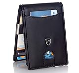 Kronenschein® Herren Geldbörse mit Geldklammer Portemonnaie Männer schlank Geldbeutel RFID Brieftasche Slim-Wallet Portmonee Kreditk