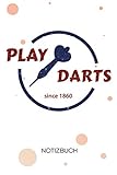 NOTIZBUCH A5 Blanko: Dartspieler SKIZZENBUCH - 120 Seiten für Notizen Skizzen Zeichnungen - Dartscheibe Notizheft Darts - Dartsport Geschenk für Dartspieler Darter Dartp