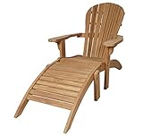 KMH®, Teak Adirondack Chair Classic mit Fußablage (#102029)