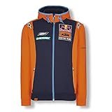 Red Bull KTM Official Teamline Zip Hoodie, Blau Herren X-Large Kapuzenpullover, KTM Racing Team Original Bekleidung & M