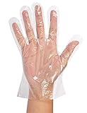 Generic Einweg Handschuhe 500 Stück (1er Pack) Dünne Umweltfreundlich Mehrzweck Kunststoff Reinigung Handschuhe Transparent Einweghandschuhe F
