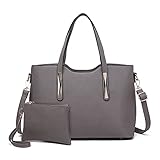 Miss Lulu Henkeltasche Damen Tasche 2 tIg. Shopper Reise Schultertasche,G