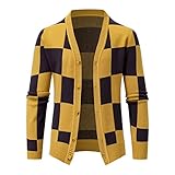 KXZD Herren Strickjacke Cardigan Mit V-Ausschnitt Feinstrick Männer Cardigan Grobstrick mit V-Ausschnitt Schalkragen Casual Top Fashion Elegante Spring and Autumn Herren Sweater Täglich Lässiges Top