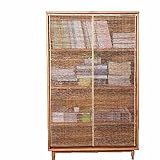 LXHONG Staubvorhang, Staubdicht Schattierung Bücherregal Vorhang Mit Klettverschluss Raumdekoration Trennvorhang Für Bücherregale Schrank Lagerschrank (Color : Brown, Size : 75x70cm)