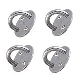 4 Stück 8 mm Edelstahl Decksplatte Augplatte Zurröse Zurrring Bügelp