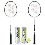 YONEX Nanoray 11F Badminton-Kombi-Set (Nanoray 11F Schläger + Mavis 250 Federbälle)