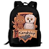 YGZger Rucksack mit hoher Kapazität, Unisex, Erwachsene, magische Freundschaft, Schild, Büchertasche, Reisetasche, Schultasche, Laptop