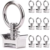 INDUSTRIE PLANET 10 x Single Endbeschlag 1000dan kg Endfitting für Airlineschienen Zurrschiene Fitting Flugöse Ring 1