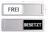 Promessa-Design FREI - BESETZT Schilder XL - Mit Schieber - Frei Besetzt Schiebeschild - Klebeschild - 17,5 x 5 x 0,7 cm - Montage: 3M Klebefläche - Schilder mit Schiebefunk