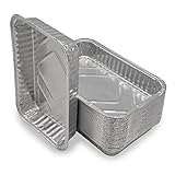 Mamatura Aluschalen | 25 Stück | Passend für Landmann Char-Broil Jamestown | 21 x 14 x 3 cm, 650 ml | Alu-Tropfschalen, G