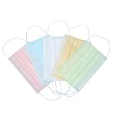 Panpany 10/20/50/100 Stück Mundschutz Kinder Einweg 3-lagig Bandanas Staubschutz mit Ohrschlaufen für Frau H