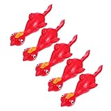 NUOBESTY 5 Stück Slingshot Huhn Spielzeug Huhn Flick Huhn fliegende Huhn Flinger dehnbar lustig Weihnachten Party Aktivität fü