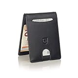 Kronenschein® Herren Geldbörse mit Geldklammer Portemonnaie klein Geldbeutel Männer Portmonee RFID Portmonaise Slim Wallet Geldtasche Brieftasche Kreditkartenetui Kartenetui Geldclip