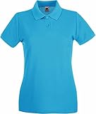 Fruit of the Loom: Lady-Fit Premium Polo 63-030-0, Größe:L (14);Farbe:Azure B