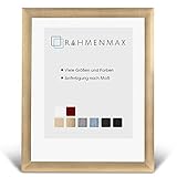 RahmenMax® Toskana Bilderrahmen Holz 30x45 cm zum Aufhängen/Bilderrahmen Maßanfertigung möglich/MDF Posterrahmen/Bilder Rahmen in Gold Glanz mit Acrylglas/Puzzle R