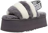 UGG Damen Disco Stripe Slide Sandalen, Farbton/Weiß Combo, 42 EU