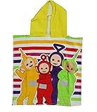 Teletubbies Tinky-Winky, Dipsy, Laa-Laa, Po Badeponcho mit Kapuze Friends Forever aus 100% Baumwolle, für Kinder, One S