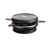 Tefal Raclette Neo Invent RE1820 | Praktisches rundes Raclette | Für 6 Personen | Inklusive Tischgrill-Funktion | Antihaftbeschichtete Grillplatte (spülmaschinengeeignet) | 850W für schnellen G