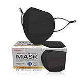 Iris Ohyama, Packung mit 20 Einweg-FFP2-Masken, Verstellbare Anti-Irritations-Ohrbügel, Nasenclip, 3 Lagen, Für klinisches medizinisches Personal - Protective Mask IDM - Schw