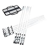 H HILABEE 10x Grill Kebab Grillspieße BBQ Set Röstwerkzeuge Küche Wiederverwendb