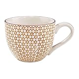 BUTLERS Retro Tasse 550ml - Gelbe Kaffeetasse Vintage Design – Hochwertige Porzellantasse, Kaffeebecher, bunte T