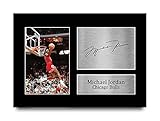 HWC Trading Michael Jordan A4 Ungerahmt Signiert Gedruckt Autogramme Bild Druck-Fotoanzeige Geschenk Für Chicago Bulls Basketball-F