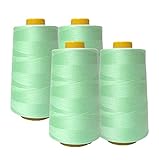 AK TRADING CO. AK Trading Aqua Allzweck-Kegel (je 6000 Yard) aus hochfesten Polyester-Fadenspulen für Nähen, Quilten, Maschinen, Overlock-Overlock-Overlock-Nähmaschinen, 4 Stück