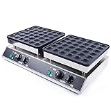 Pancakes Maker Maschine Aluminium-Formplatten mit Antihaftbeschichtung Elektrische Kommerziellen Pfannkuchen Maker Edelstahl Für den Heimgebrauch, Dessertläden, Bäckereien 72 Löcher 2000W