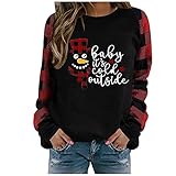 Damen Plaid Shirt Casual V-Ausschnitt Kariertes Langarmshirts Frauen Oberteile Elegant Sexy Tops Langarm Sw