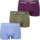 Calvin Klein Herren LOW RISE TRUNK 3PK Badehose, Cheshire Purple/Active Blue/Army, M