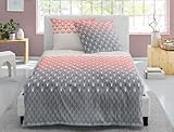 Irisette Mako-Satin Bettwäsche-Garnitur EOS 8293 rot 140 x 200 cm Edel-Satin Seidenglanz verdeckter Qualitäts-Reißverschluss Ökotex 100 100% Baumw