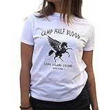 Camp Half-Blood Percy Jackson Inspired PJO Heroes of Olympus Damen Weißes T-Shirt Size S