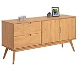 IDIMEX Anrichte Tivoli im skandinavischen Design, Sideboard Kommode im nordischen Stil, aus massiver Kiefer, 2 Türen und 2 Schubkasten, geb