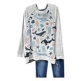 Tunika Damen Blumen Tops V Ausschnitt Kurzarm Knopfleiste Plissiert Bluse T Shirt Ob