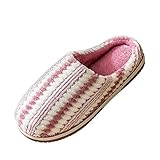 unilarinna Paare Schuhe Furry Flat Home Warm Hausschuhe Schuhe Damen Pantoffel Kuschelig Weite Leicht Slipper rutschfeste Flache Wärmeschuhe Leise Leicht W