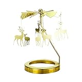 Thermische rotierende Kerze Halter drehende Laterne Traum Dekoration Kerze Thermische drehbare Kerzenständer Walking Light Fantasy Ornament Kerze Zubehör 1PC Schneeflocke D