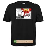 Gandalf vs Balrog Retro Game - Herren T-Shirt für Geeks mit Spruch Motiv aus Bio-Baumwolle Kurzarm Rundhals Ausschnitt, Größe L