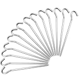 DN DENNOV Zeltheringe, 14 Stück 18cm Zelt Heringe Metall Zelthaken Aluminium Heringe Erdnägel für Harte Böden, ideal für Garten, Camping, Angeln und Z