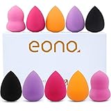 Amazon Brand – Eono 10-teiliges Make-up-Schwamm Set Blender Beauty Foundation Blender-Schwamm, mehrfarbiger Nicht-Latex-Mischschwamm fürdie Grundierung, Lotion, C