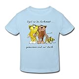 Spreadshirt Janosch Bär Tigerente Tiger Gemeinsam Stark Kinder Bio-T-Shirt, 98-104, Hellb