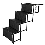 RENSHUYU Hundetreppe Klappbar, Faltbar Haustier Rampe Bis 50 Kg Belastbar, Hunderampe Für Große Und Kleine H