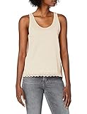 TOM TAILOR Denim Damen Relaxed Crochet T-Shirt, 22515-soft Creme beige, S