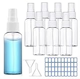 O-Kinee Transparente Sprühflasche, Leer Parfümzerstäuber Zerstäuber Flaschen Kosmetik Sprayflaschen,Tragbares Reiseflaschen Set mit 2 x Trichter und 1 x Etikett (8 * 100ml)