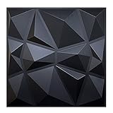 3D-Paneele Ziegel Tapete Selbstklebend Wandpaneele Schaumstoff Wasserfest Wandaufkleber wandverkleidung steinoptik für Badezimmer Balkon Küchen (10er Pack),Schwarz 30 * 30
