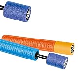 Smart Planet 2er Set Wasserspritzpistole Schaumstoff Wasserpistole Eliminator 33 cm - Wasserspritze in Blau/Orange für Pool Meer Garten - Wasser Reichweite 7