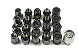 Felgenschloss & Radmuttern im Set - M12x1,5 - Kegel 60° - SW19
