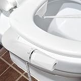 YRHome Bidet Aufsatz Nicht Elektrisch Bidet Ultra Slim für Toilette WC-Aufsatz Doppel Düse Bidet mit Verstellbare Wasserdruck Selbstreinigendes Bidet Toilettenaufsatz Sanftes Spülen Po-Dusche (Typ A)