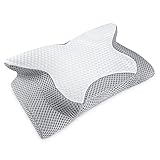 Nackenstützkissen HWS Orthopädisches Schlafkissen mit Zwei Höhen (Grau, 62*35*11/9cm)